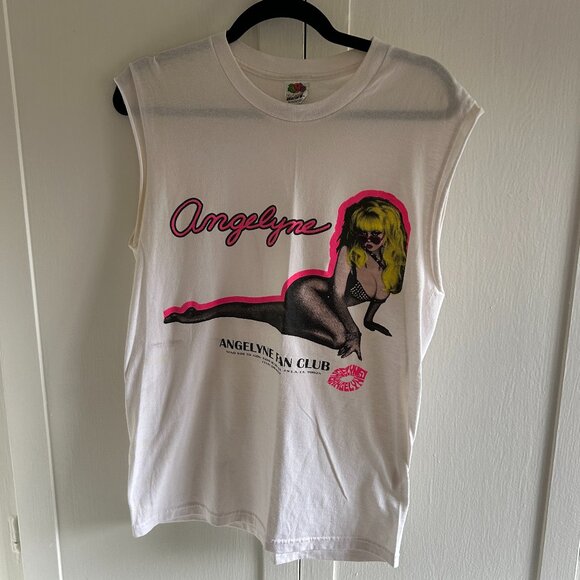 Vintage Angelyne Fan Club Muscle Tank (Sz M) - Picture 1 of 7